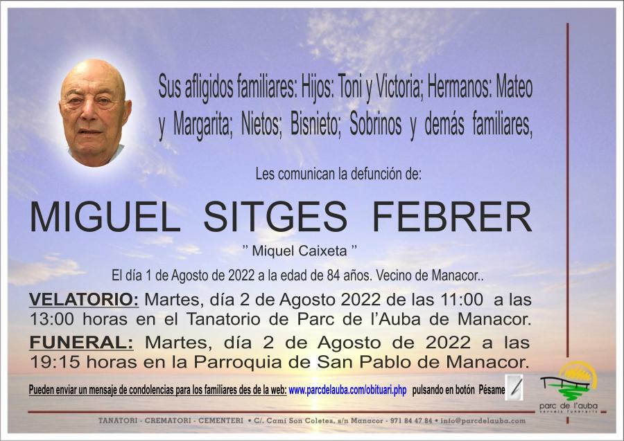 MIGUEL SITGES FEBRER