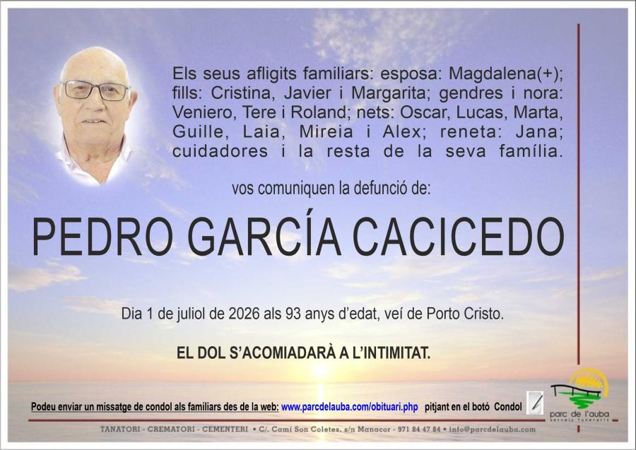PEDRO GARCÍA CACICEDO