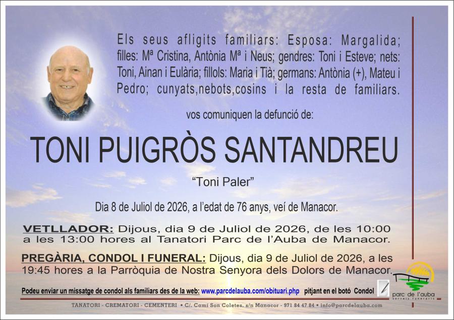 TONI PUIGRÃ'S SANTANDREU