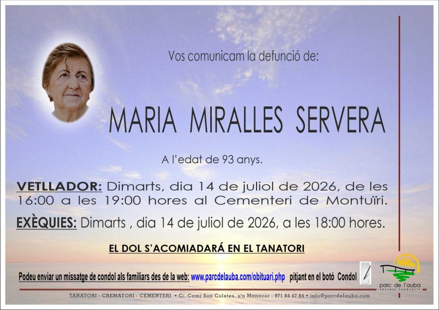 MARIA MIRALLES SERVERA