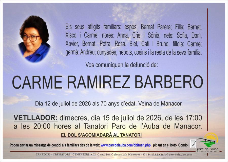 CARME RAMIREZ BARBERO