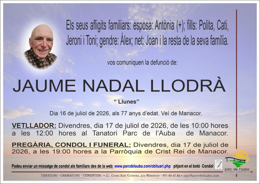 JAUME NADAL LLODRÀ
