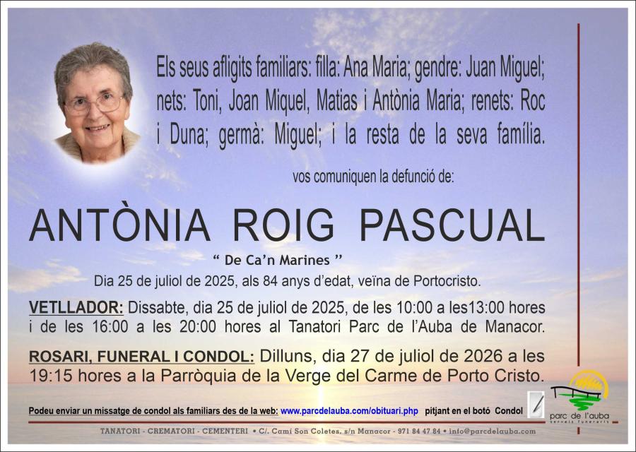 ANTÃ'NIA  ROIG PASCUAL