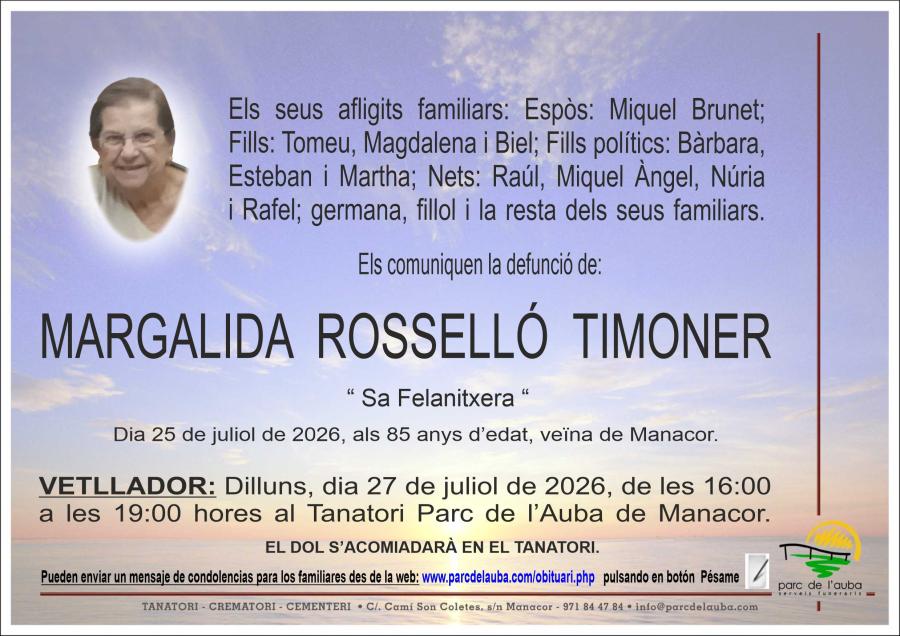 MARGALIDA ROSSELLÓ TIMONER