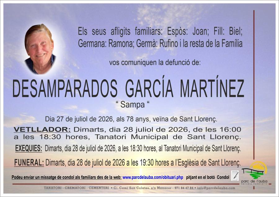 DESAMPARADOS GARCÍA MARTÍNEZ