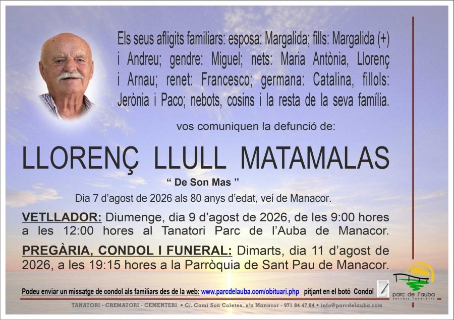 LLORENÇ LLULL MATAMALAS