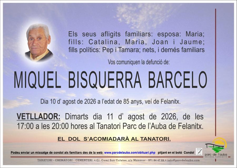 MIQUEL BISQUERRA BARCELO