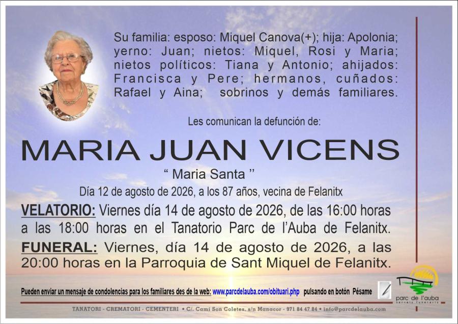 MARIA JUAN VICENS