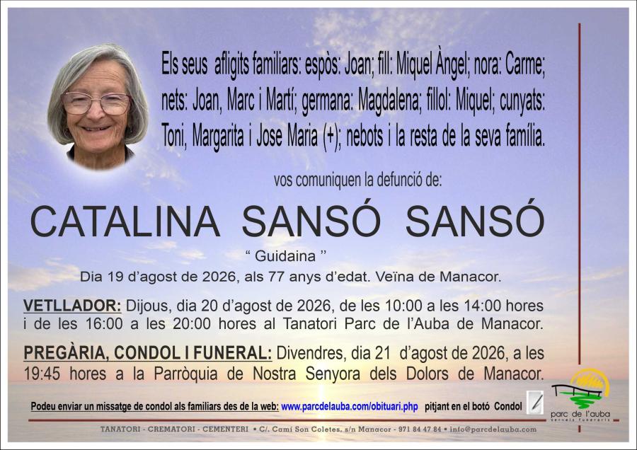 CATALINA SANSÓ SANSÓ