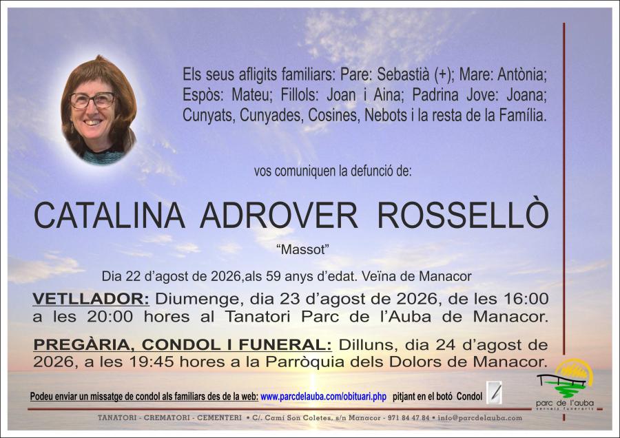 CATALINA ADROVER ROSSELLÃ'
