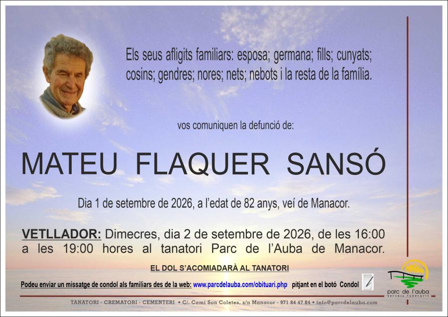 MATEU FLAQUER SANSÓ
