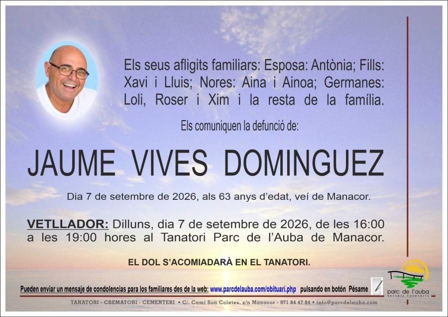 JAUME VIVES DOMINGUEZ