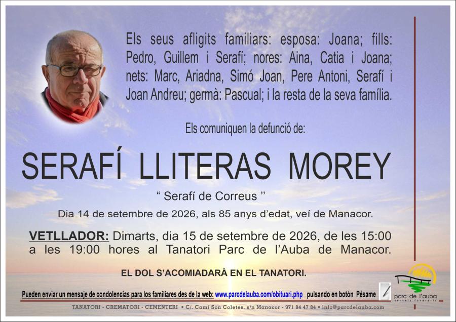 SERAFÍ LLITERAS MOREY