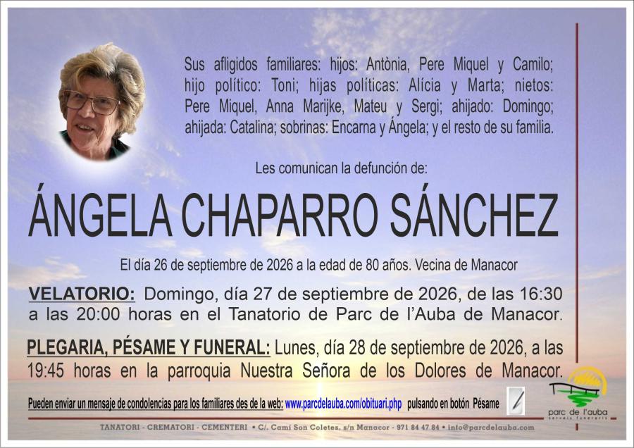 ÁNGELA CHAPARRO SÁNCHEZ