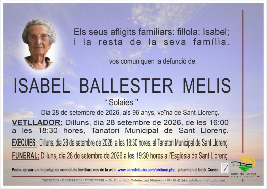 ISABEL BALLESTER MELIS