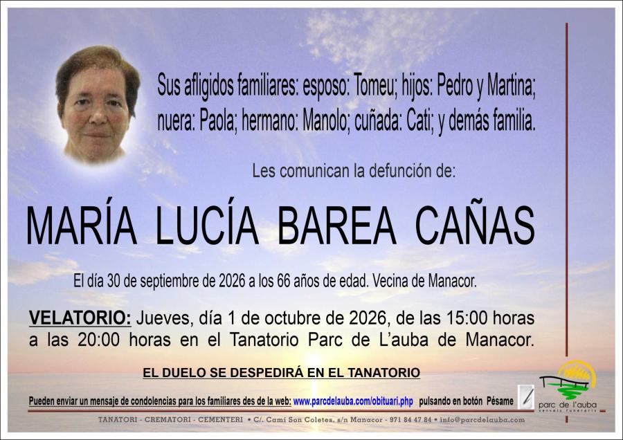 MARÍA LUCÍA  BAREA CAÑAS