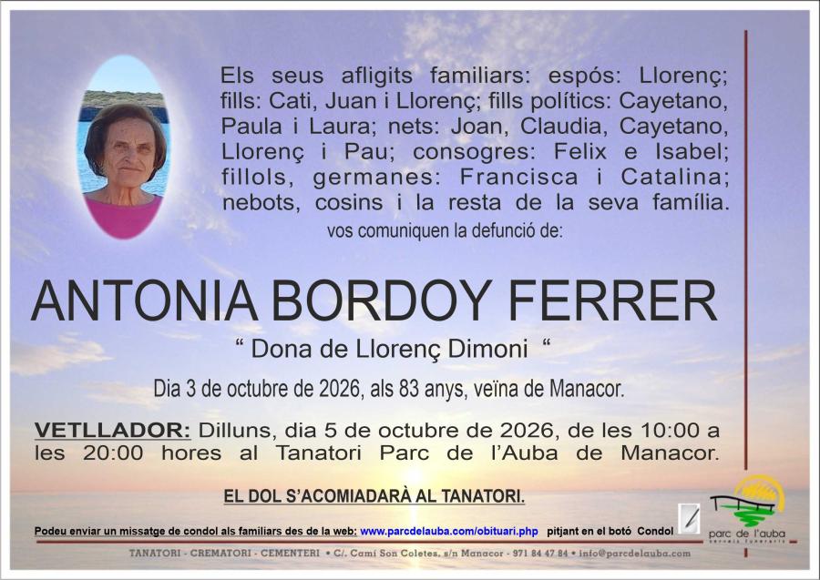 ANTONIA BORDOY FERRER