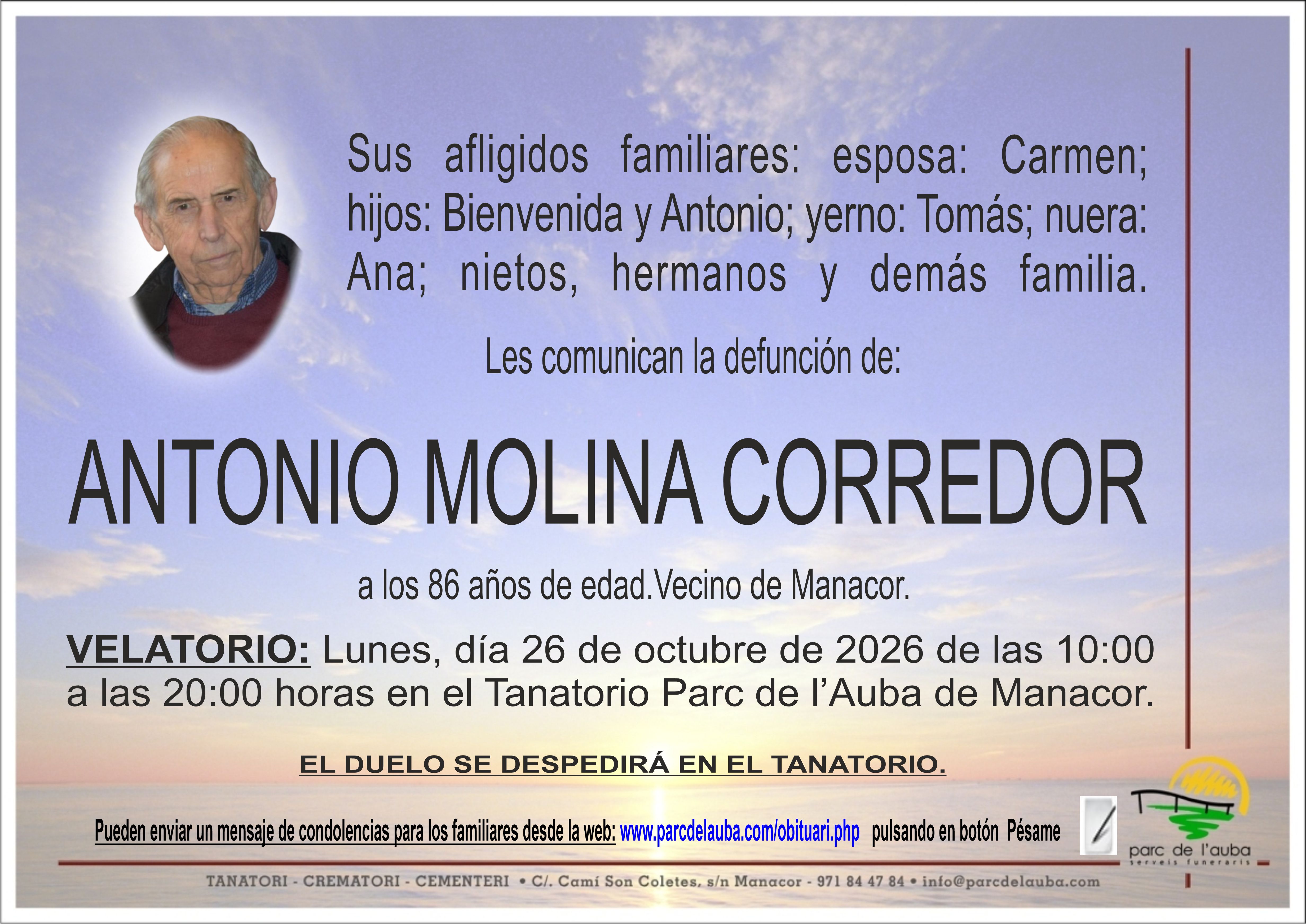 ANTONIO MOLINA CORREDOR