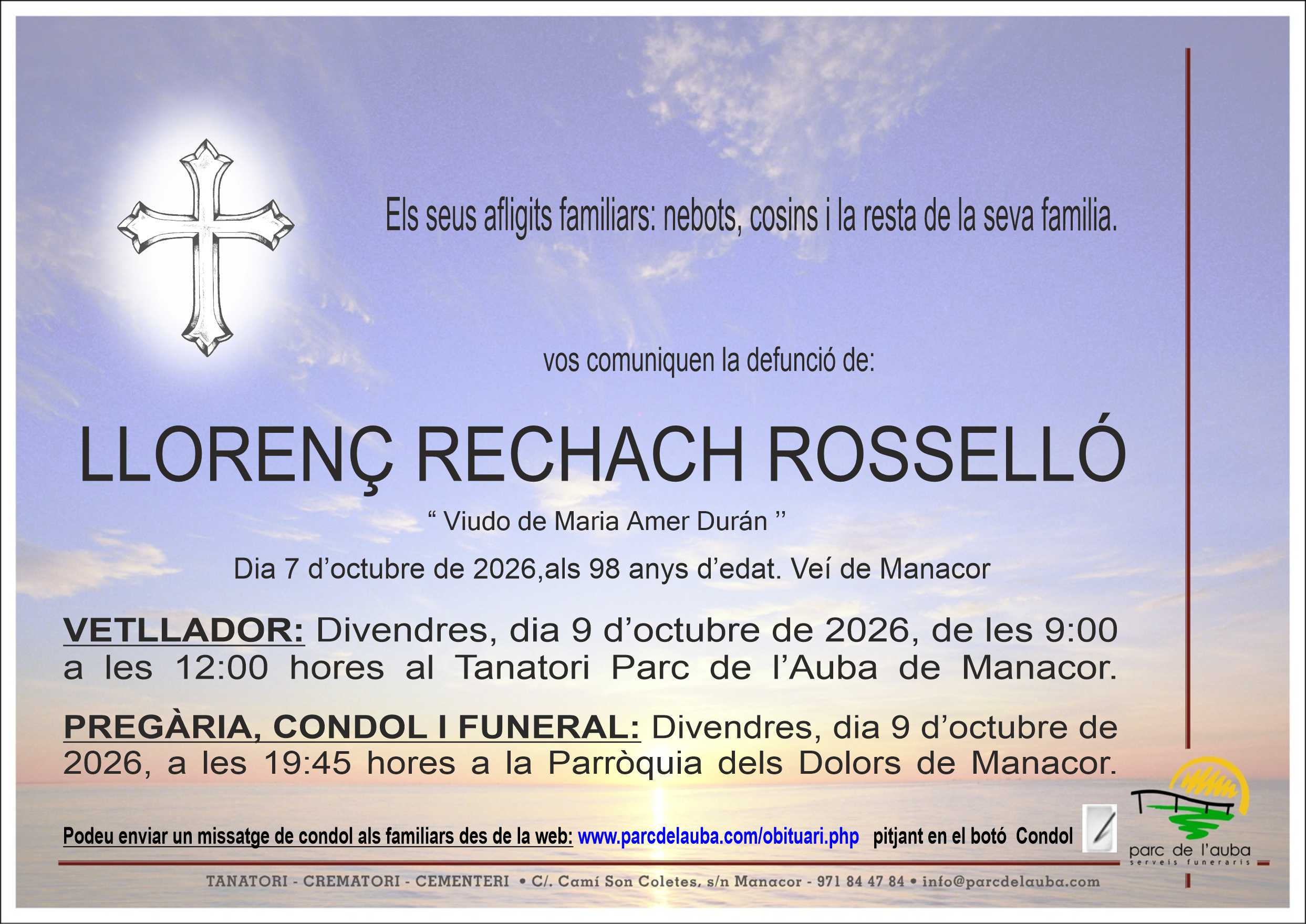 LLORENÇ RECHACH ROSSELLÓ